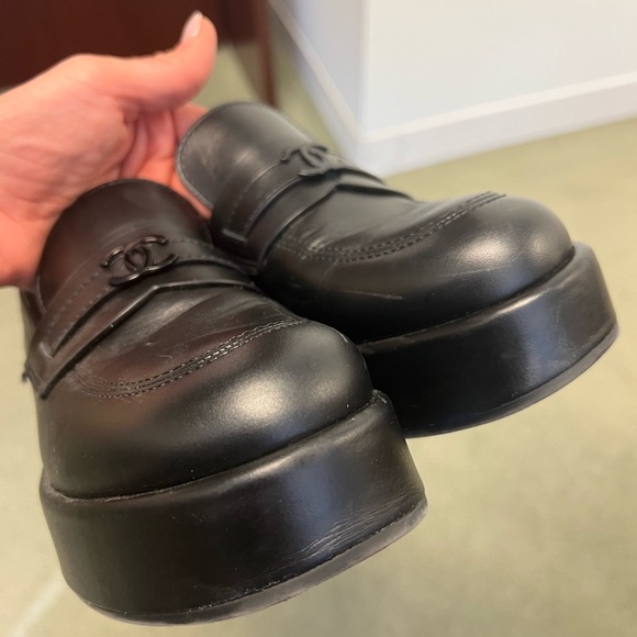 Chanel so black chunky loafers - size 40 - Picture 9 of 11